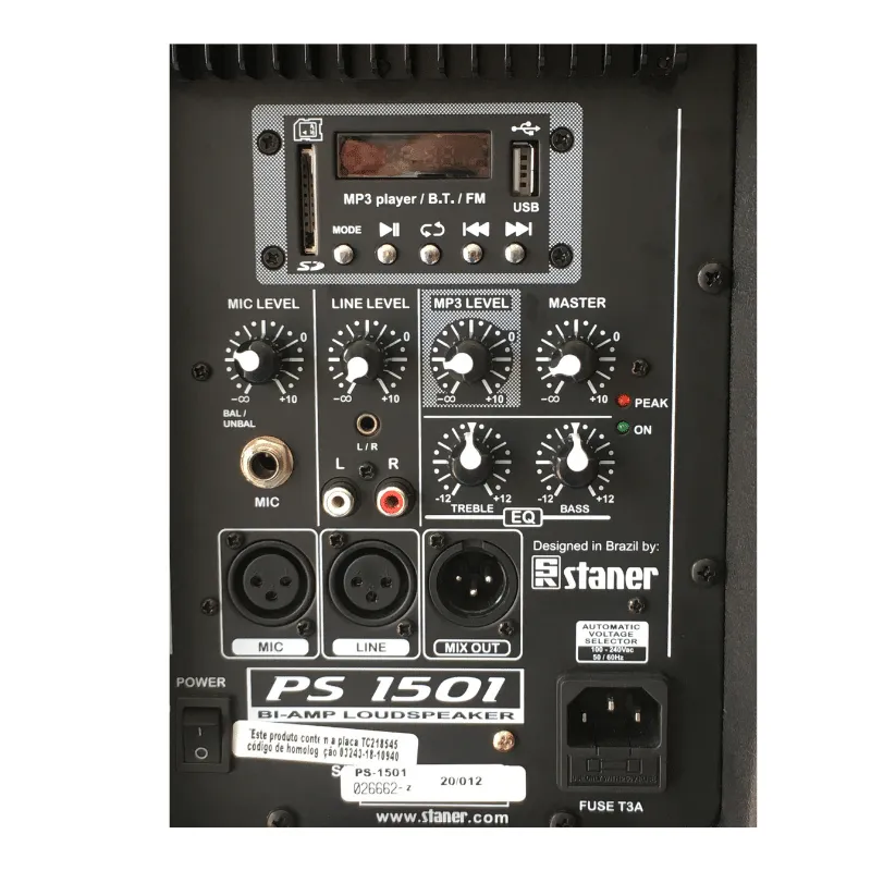 Caixa Ativa Staner PS1501 USADA Profissional com Bluetooth