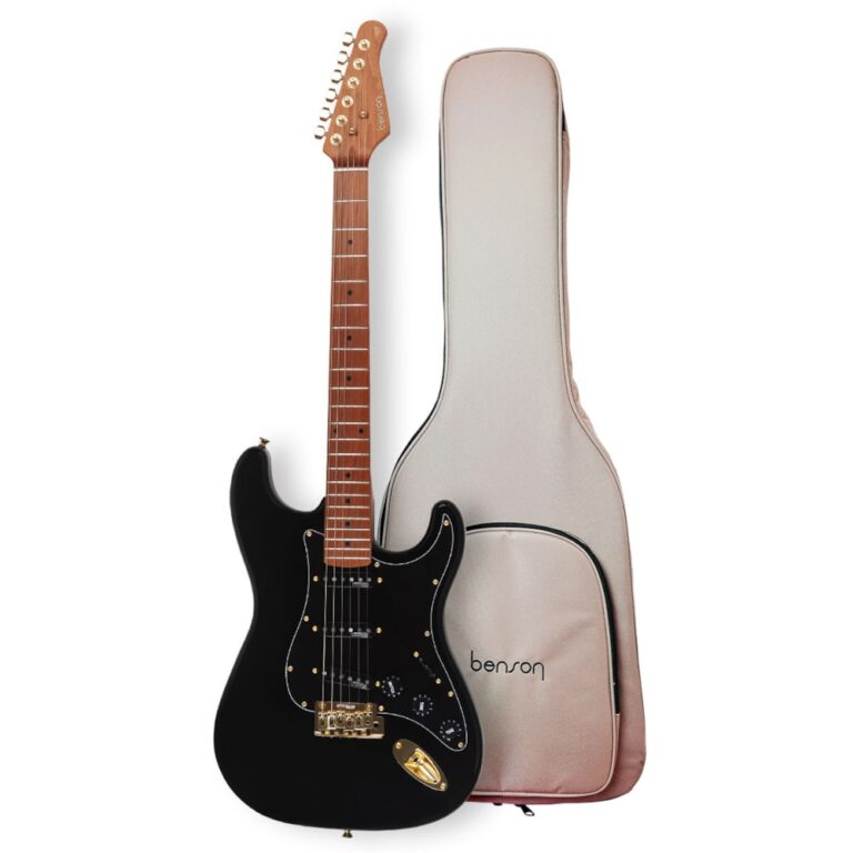 Guitarra Benson Hardy 901 BK/BK Stratocaster Preta com Captadores SSS Gold